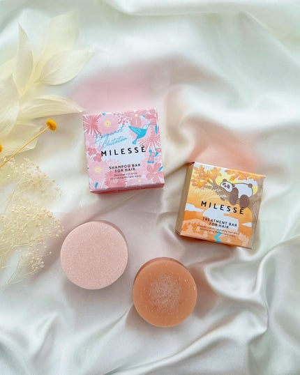 めるᙏ̤̫͚𓍯フォロバ on LIPS 「〖MILESSE〗シャンプーバー&トリートメントバー‥‥‥‥‥..」(2枚目)