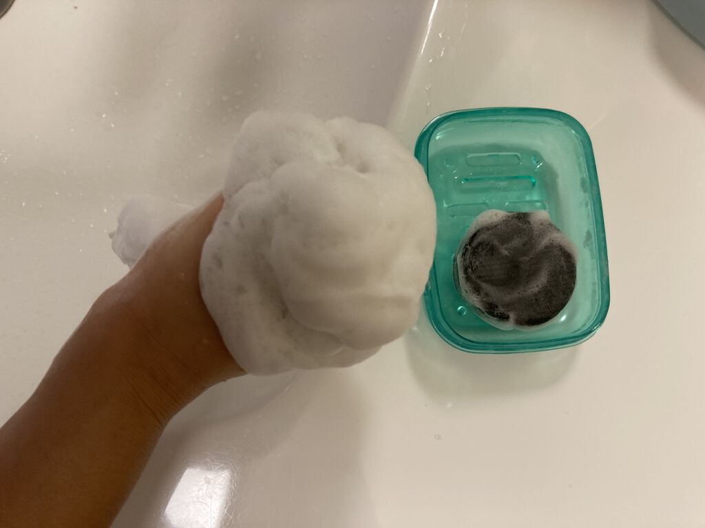 324黒水素石鹸 SHAMPOO BAR H2/324/洗顔石鹸を使ったクチコミ（2枚目）