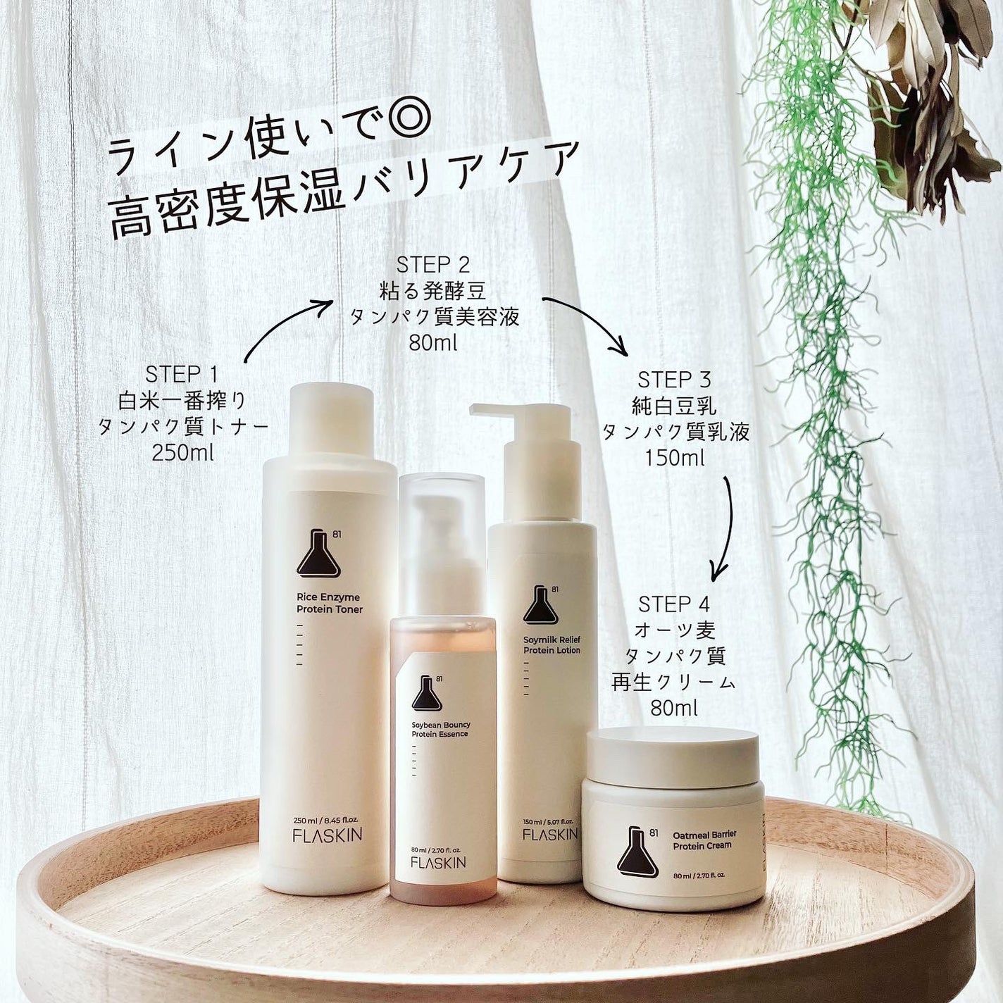 白米一番搾りタンパク質トナー/FLASKIN/化粧水を使ったクチコミ(1枚目)