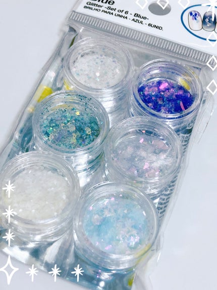 グリッター6個セット/DAISO/ネイルチップ・パーツを使ったクチコミ(1枚目)
