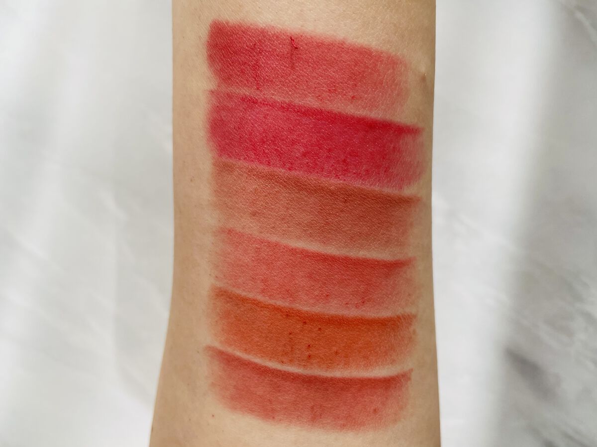 フェザーマットリップスティック S02 夕やけ18時の空/INTO U/口紅を使ったクチコミ（3枚目）