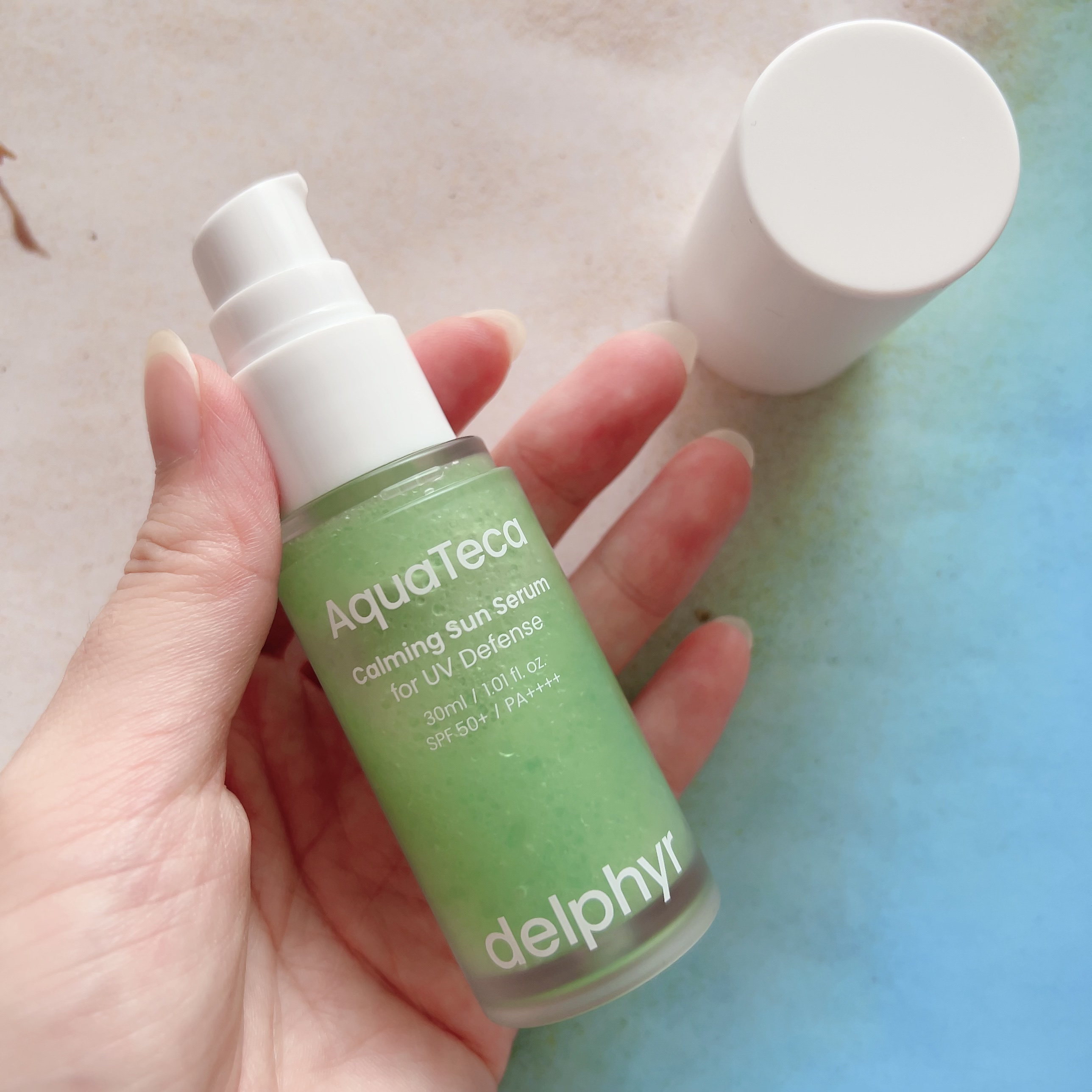 AquaTeca calming sun serum/Delphyr/日焼け止めローションを使ったクチコミ（2枚目）