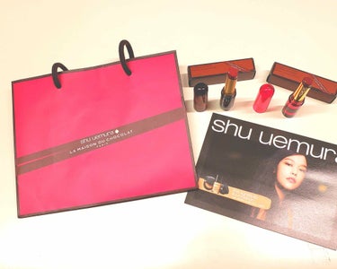 ルージュ アンリミテッド ラズベリーピューレ/shu uemura/口紅を使ったクチコミ（1枚目）