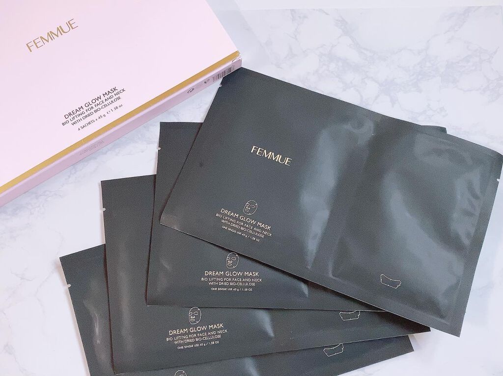 ドリームグロウマスク BL [肌引き締め・ハリ・弾力ケア]/FEMMUE/シートマスク・パックを使ったクチコミ（1枚目）