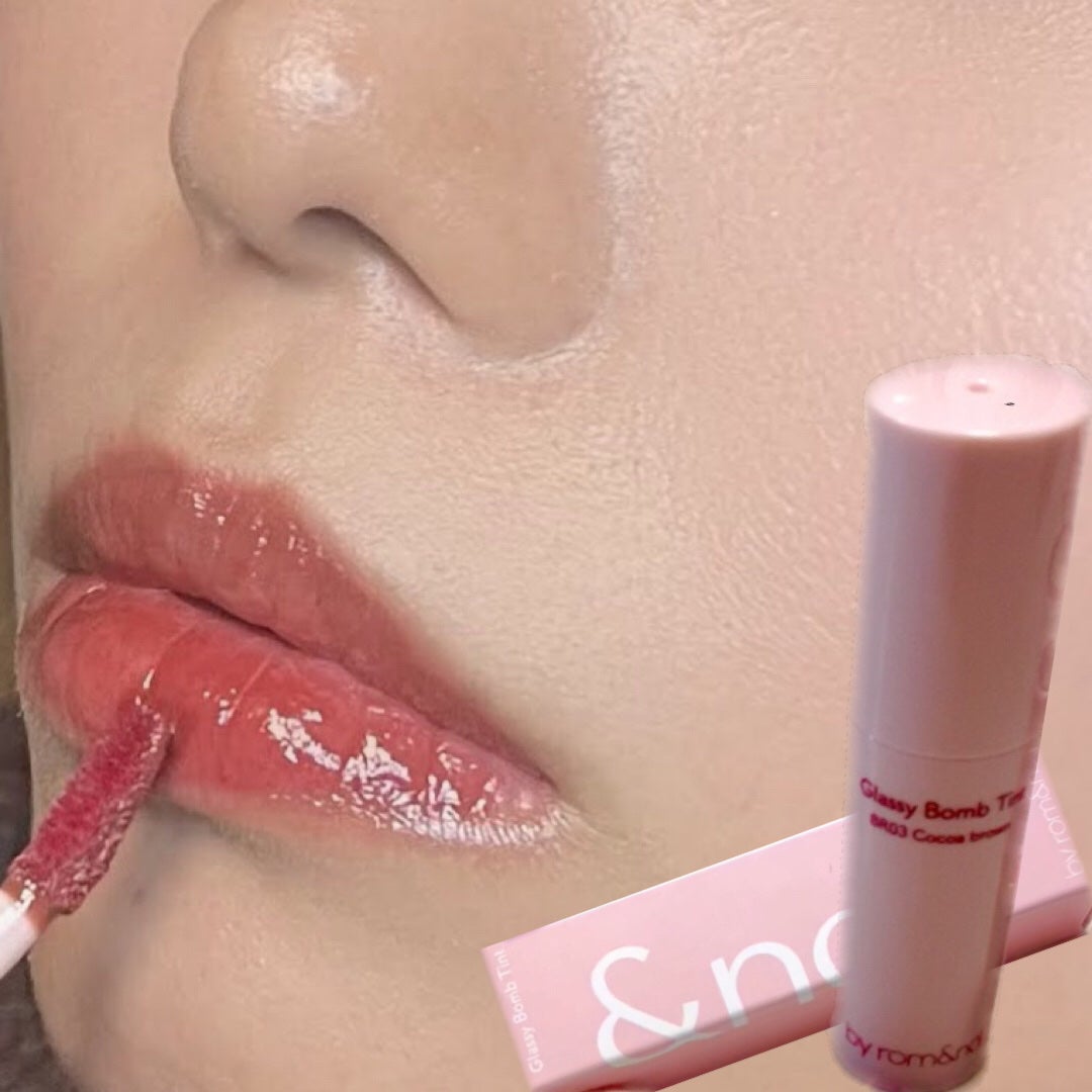 アンドバイロムアンド グラッシーボムティント/&nd by rom&nd/リップティントを使ったクチコミ(7枚目)