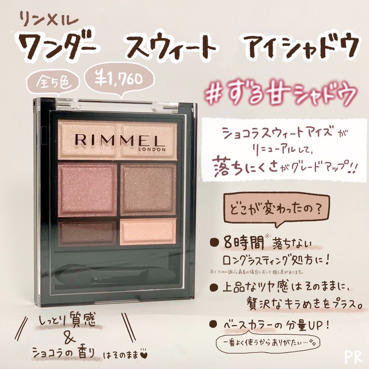 ワンダー スウィート アイシャドウ/リンメル ロンドン/アイシャドウパレットを使ったクチコミ(3枚目)