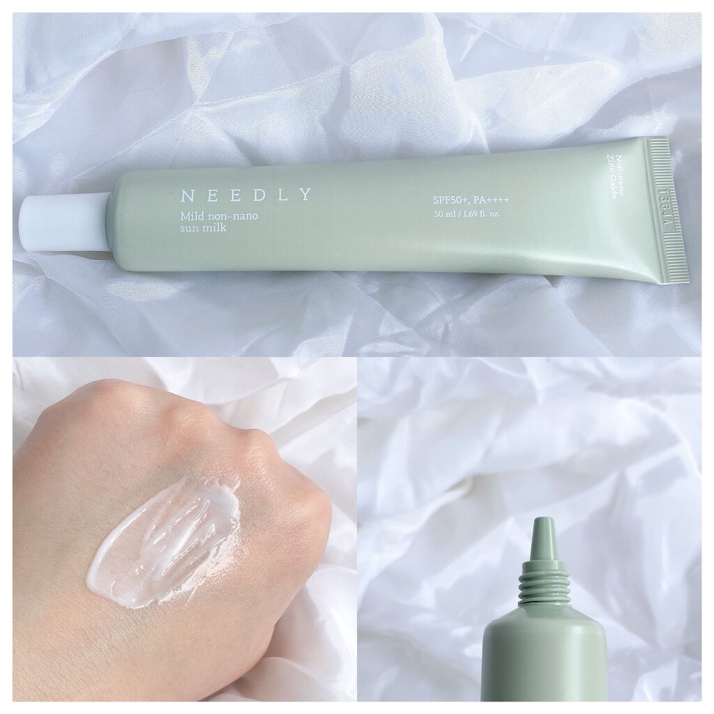 マイルドノンナノサンミルク/NEEDLY/日焼け止め・UVケアを使ったクチコミ（1枚目）