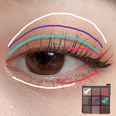 UR GLAM　BLOOMING EYE COLOR PALETTE/U R GLAM/アイシャドウパレットを使ったクチコミ（2枚目）