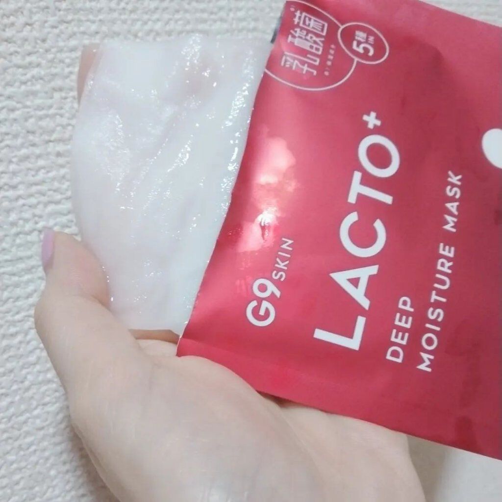 ラクトプラス ディープモイスチャーマスク/G9SKIN/シートマスク・パックを使ったクチコミ（3枚目）