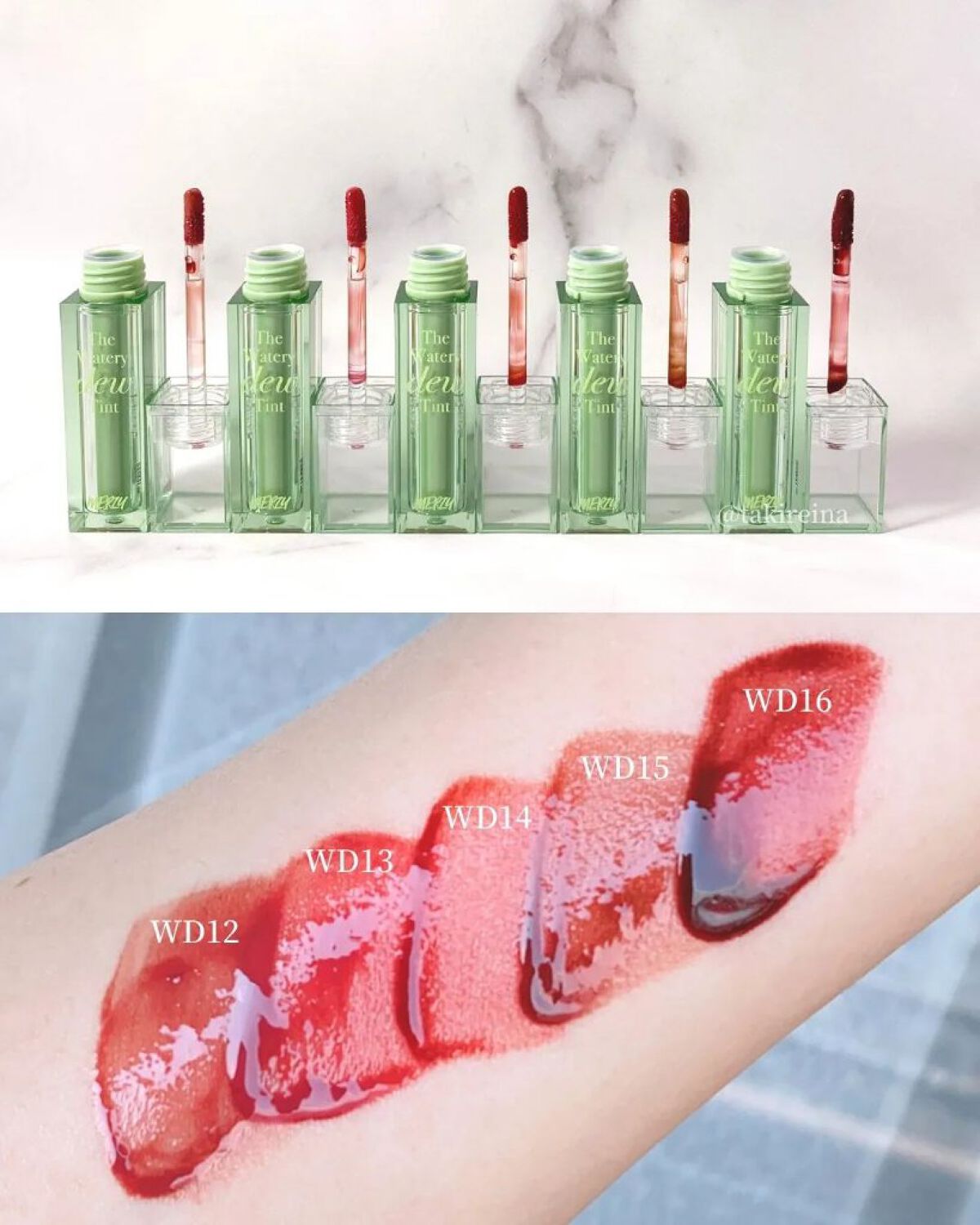 ザ ウォータリーデューティント/MERZY/リップティントを使ったクチコミ（3枚目）