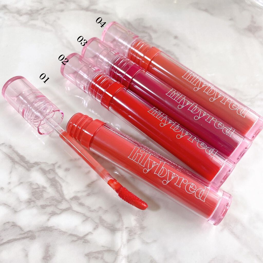 Glassy Layer Fixing Tint/lilybyred/口紅を使ったクチコミ(2枚目)