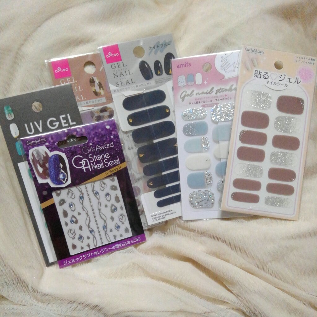 貼るジェルネイル/セリア/ネイルシールを使ったクチコミ(1枚目)
