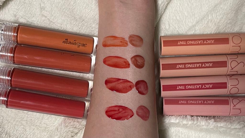 ジューシーラスティングティント/rom&nd/リップティントを使ったクチコミ(3枚目)