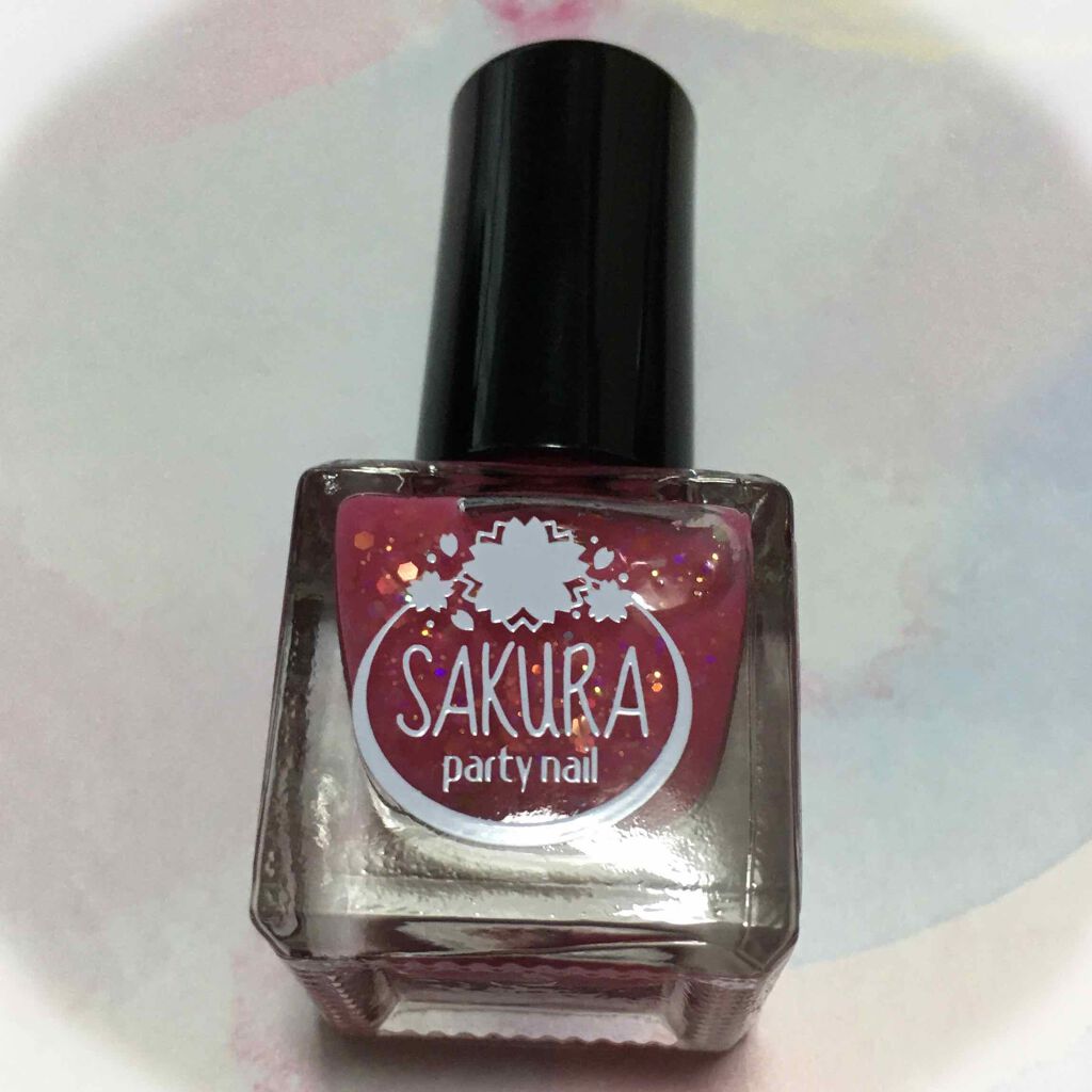 さくらパーティネイル/セリア/マニキュアを使ったクチコミ（1枚目）