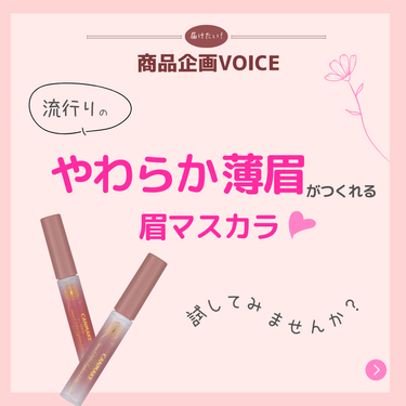 ＼CANMAKE商品企画VOICE／

眉メイクの最後にふわっと重ねるだけで、
今注目のやわらかな印象の薄眉に仕上がる
 #スマートミニアイブロウカラー 
をご紹介します💗

優しげな雰囲気にしたい時、