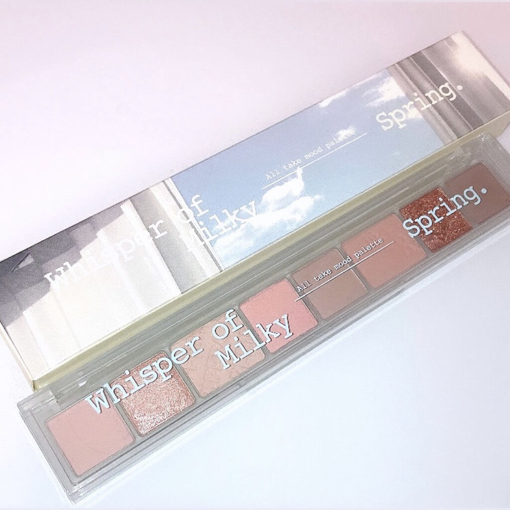 オール テイク ムード パレット(24AD) 【旧】05 WHISPER OF MILKY SPRING/PERIPERA/アイシャドウパレットを使ったクチコミ（2枚目）