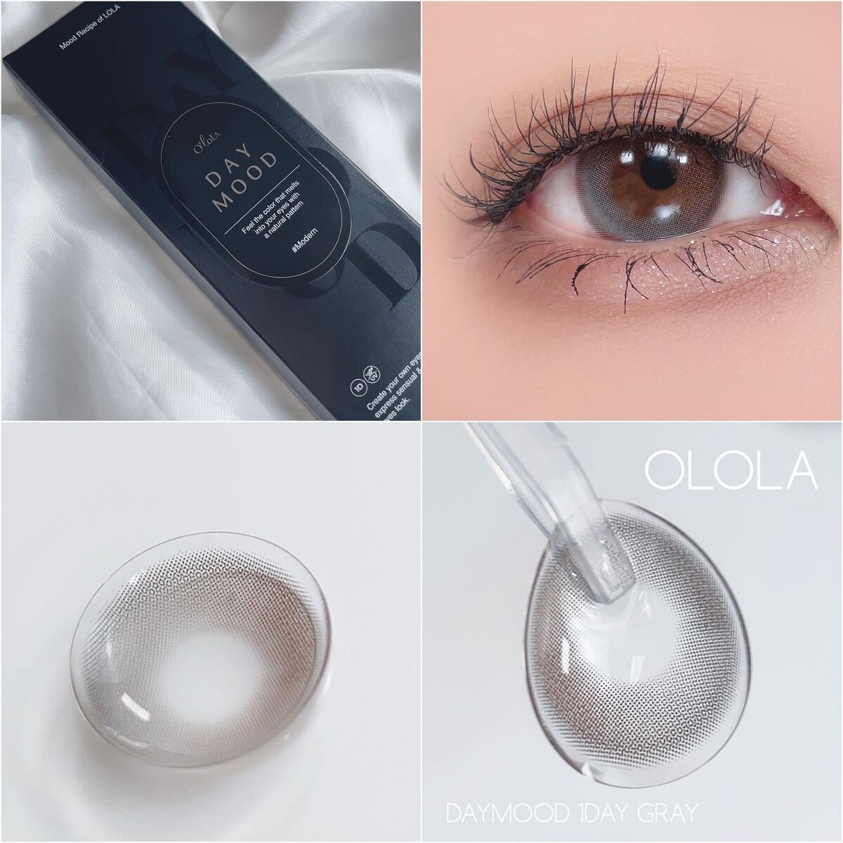 デームードワンデー(DAYMOOD 1day) 02 グレー/OLOLA/ワンデー（１DAY）カラコンを使ったクチコミ（2枚目）