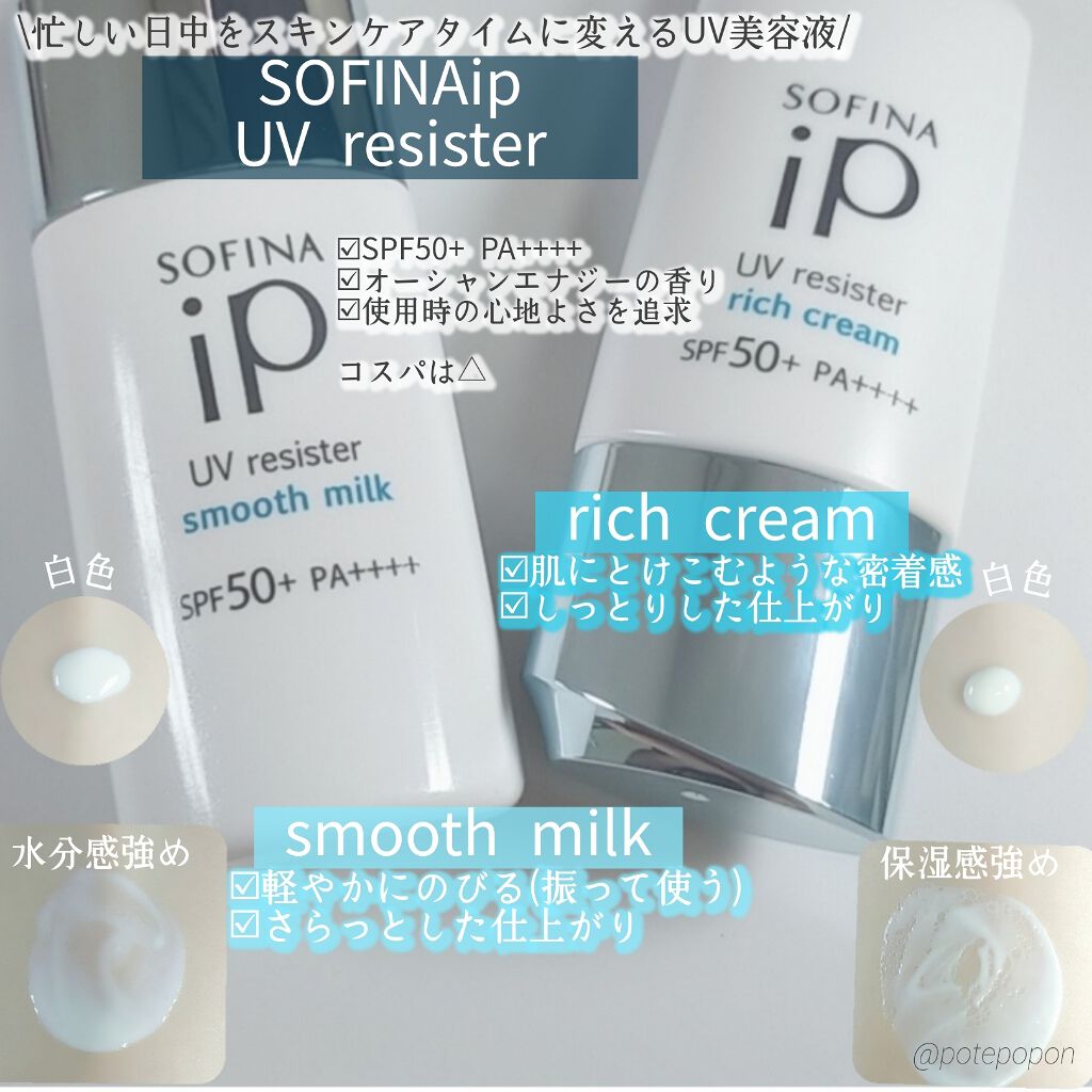 SOFINA iP UVレジスト スムースミルク/SOFINA iP/日焼け止め・UVケアを使ったクチコミ(1枚目)