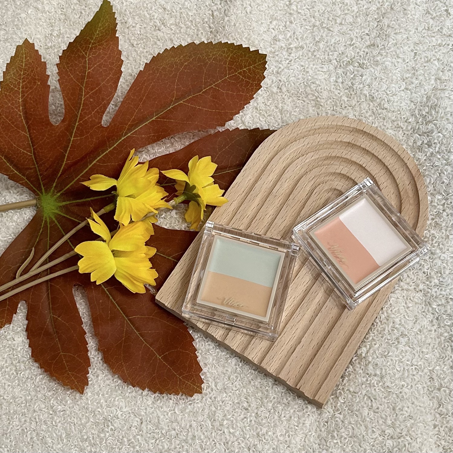 カラーデュオ トリック コンシーラー 04 ピンクベージュトリック/Visée/パレットコンシーラーを使ったクチコミ（1枚目）