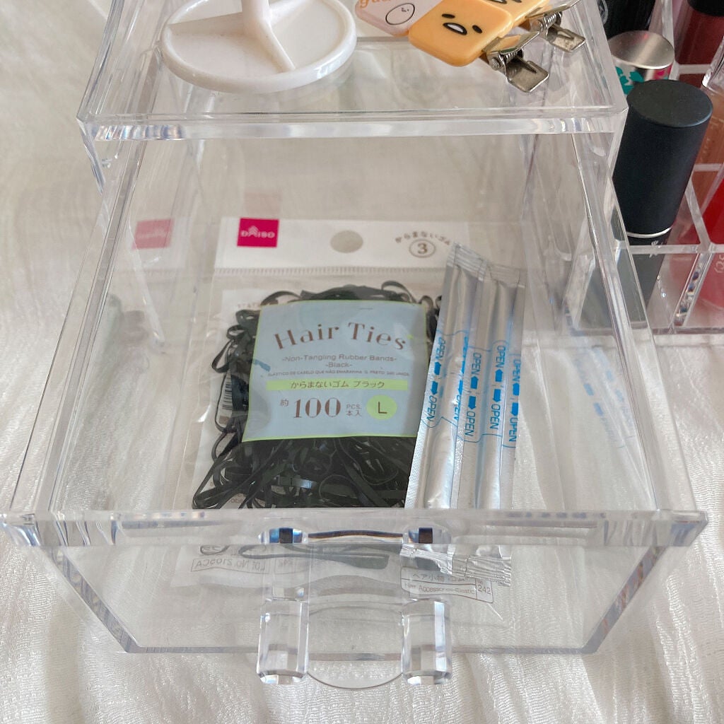 化粧収納ケース 引き出し付き/DAISO/その他を使ったクチコミ(7枚目)