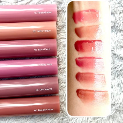 グラスティングカラーグロス/rom&nd/リップグロスを使ったクチコミ(3枚目)