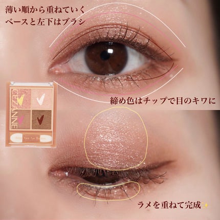 ベージュトーンアイシャドウ/CEZANNE/アイシャドウパレットを使ったクチコミ(2枚目)