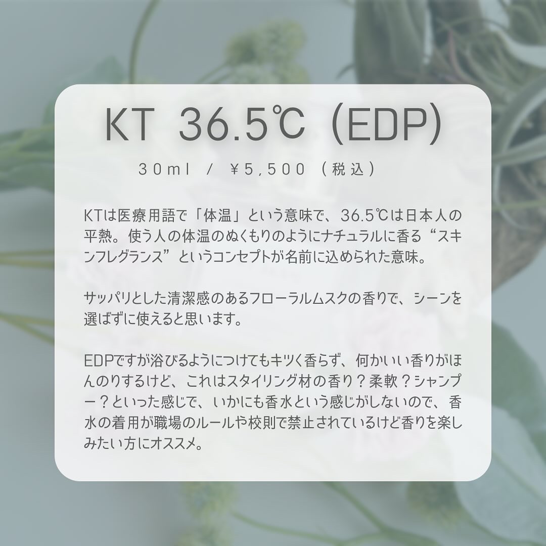 KT36.5℃ EAU DE PARFUM/KT36.5℃/香水(その他)を使ったクチコミ（2枚目）