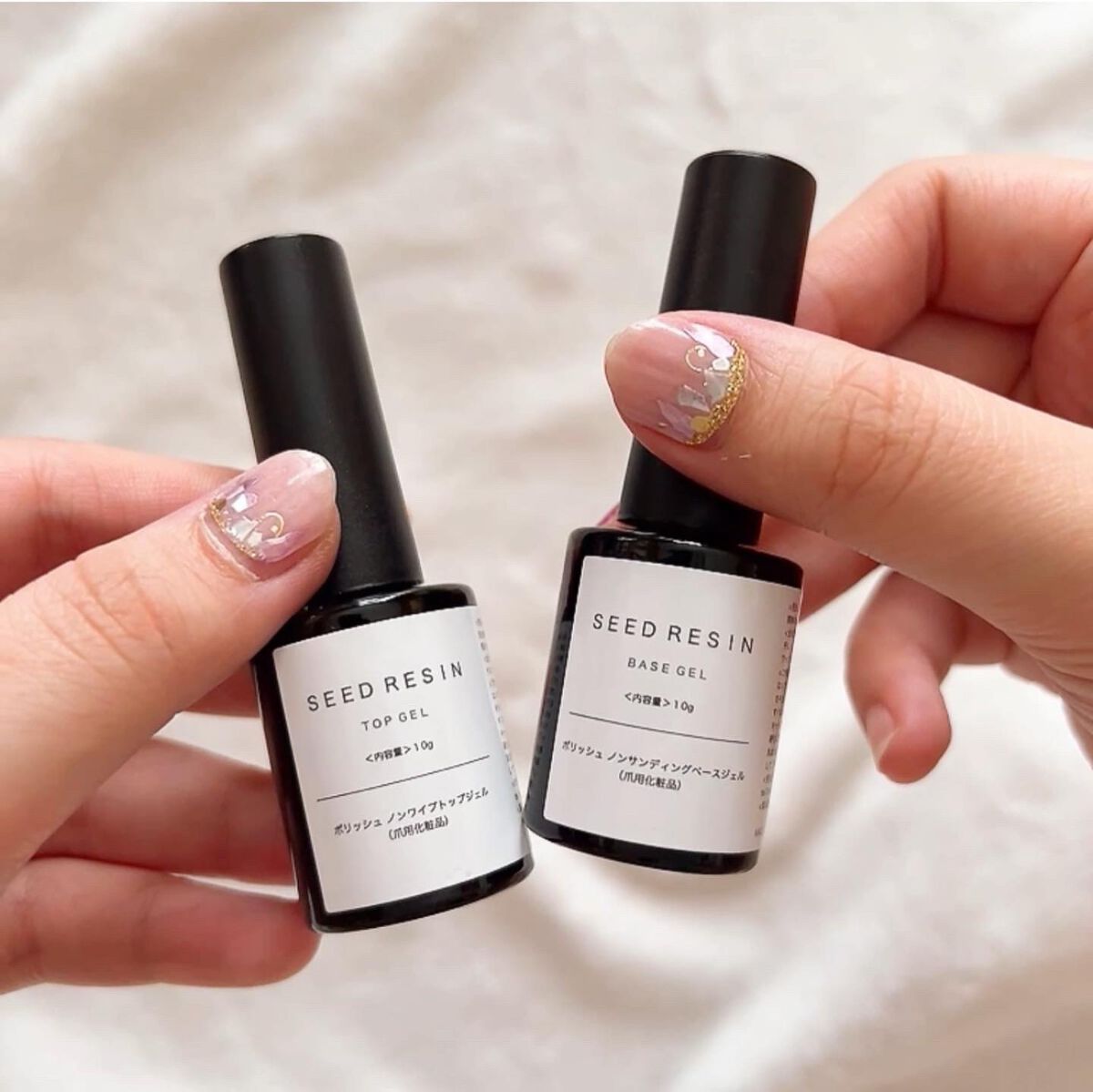 ノンワイプ トップジェル/SEED RESIN/ジェルネイルを使ったクチコミ（2枚目）