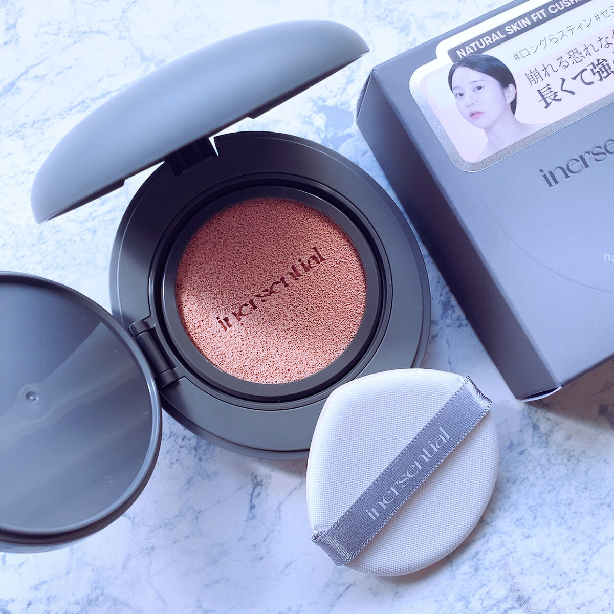 ナチュラルスキンフィットクッション/inersential/クッションファンデーションを使ったクチコミ（2枚目）