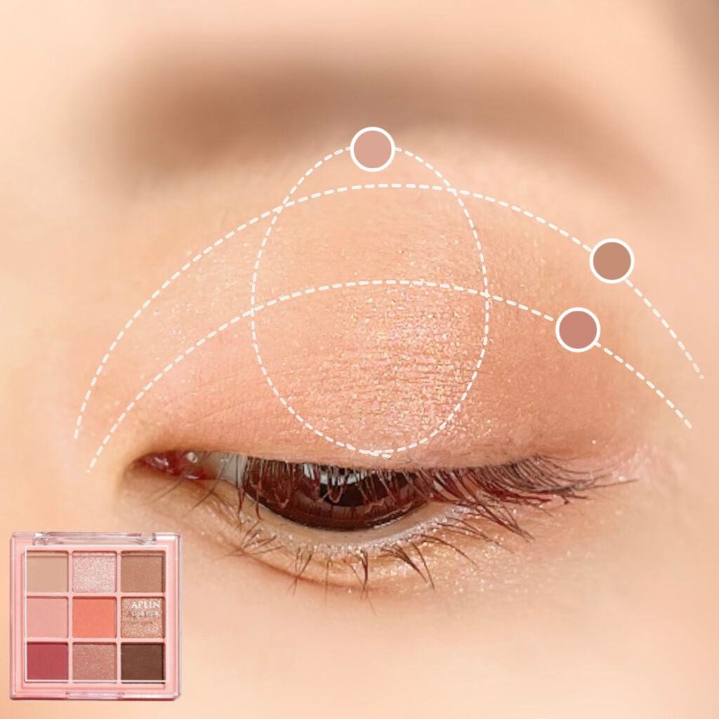 ワンピックアイシャドウパレット/APLIN/アイシャドウパレットを使ったクチコミ(4枚目)