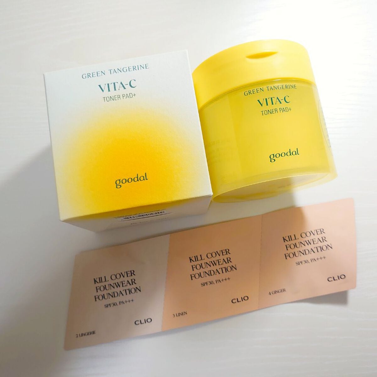 グリーンタンジェリン ビタCダークスポットケアパッド/goodal/トナーパッドを使ったクチコミ(1枚目)