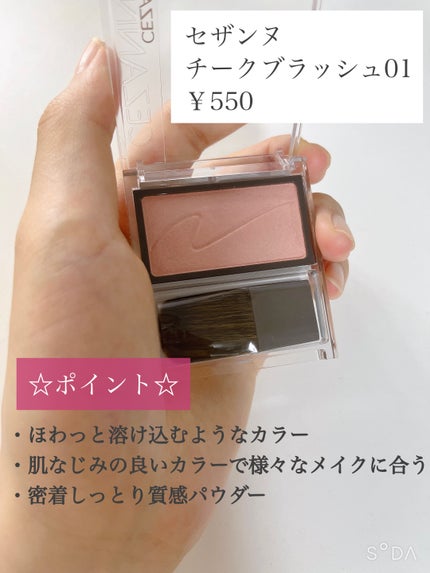 チークブラッシュ/CEZANNE/パウダーチークを使ったクチコミ(2枚目)
