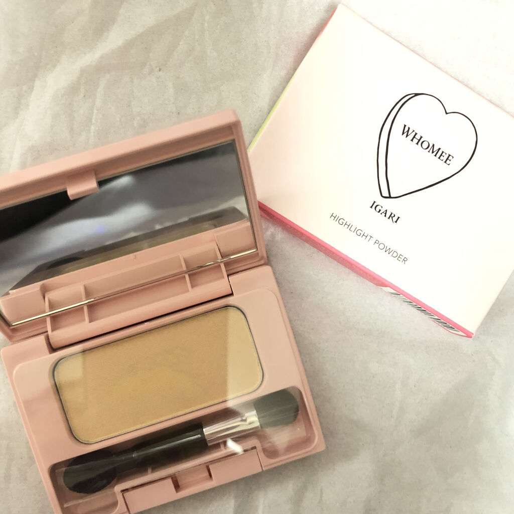 ハイライトパウダー ピンク/WHOMEE/パウダーハイライトを使ったクチコミ（2枚目）