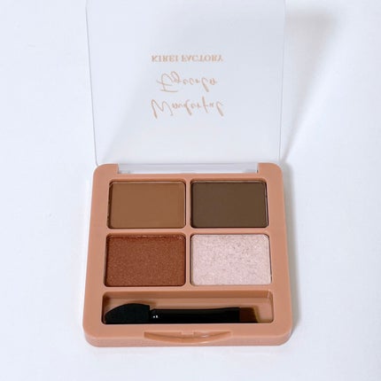 わんだふるアイカラー 02 プードルブラウン(レッド・ピンク系)/KIREI FACTORY/アイシャドウパレットを使ったクチコミ(3枚目)