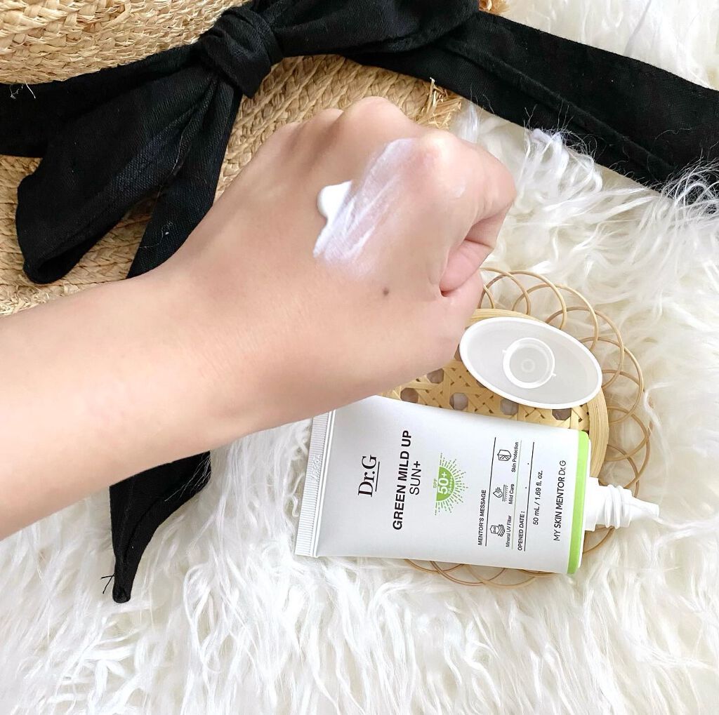 グリーンマイルドアップサンプラス/Dr.G/日焼け止めクリームを使ったクチコミ（2枚目）