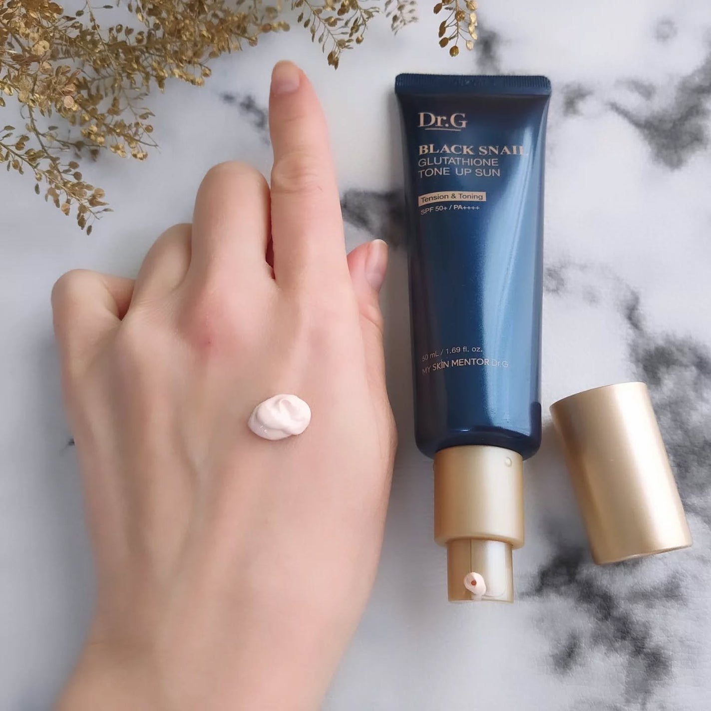 ブラックスネイルグルタチオントーンアップサン/Dr.G/日焼け止めクリームを使ったクチコミ(4枚目)