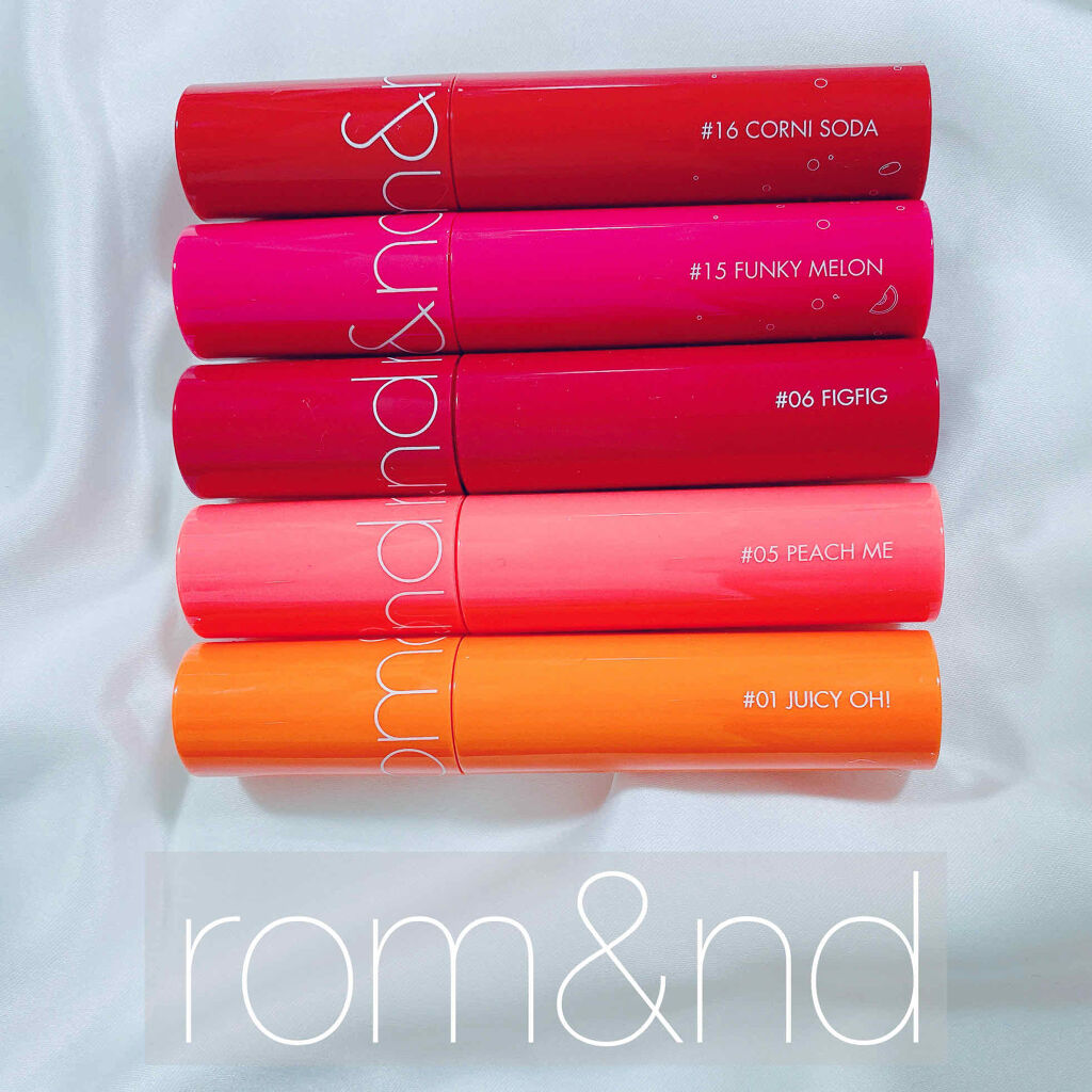 ジューシーラスティングティント/rom&nd/リップティントを使ったクチコミ（1枚目）