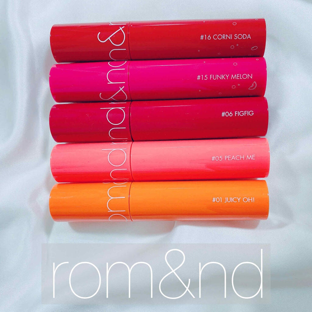 ジューシーラスティングティント/rom&nd/リップティントを使ったクチコミ(1枚目)