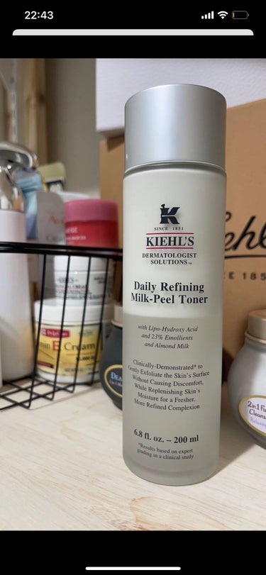 Kiehl's キールズ DS ライン ミルクピール トナーのクチコミ「ふわふわもちもち肌！即効性凄い！

夏場、角質が気になりだし
ピーリングを試したかったのですが.....」（1枚目）