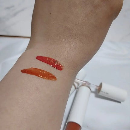 ムードインハンサーウォーターリキッドグロウ W003 ハーモニアス/hince/口紅を使ったクチコミ(2枚目)