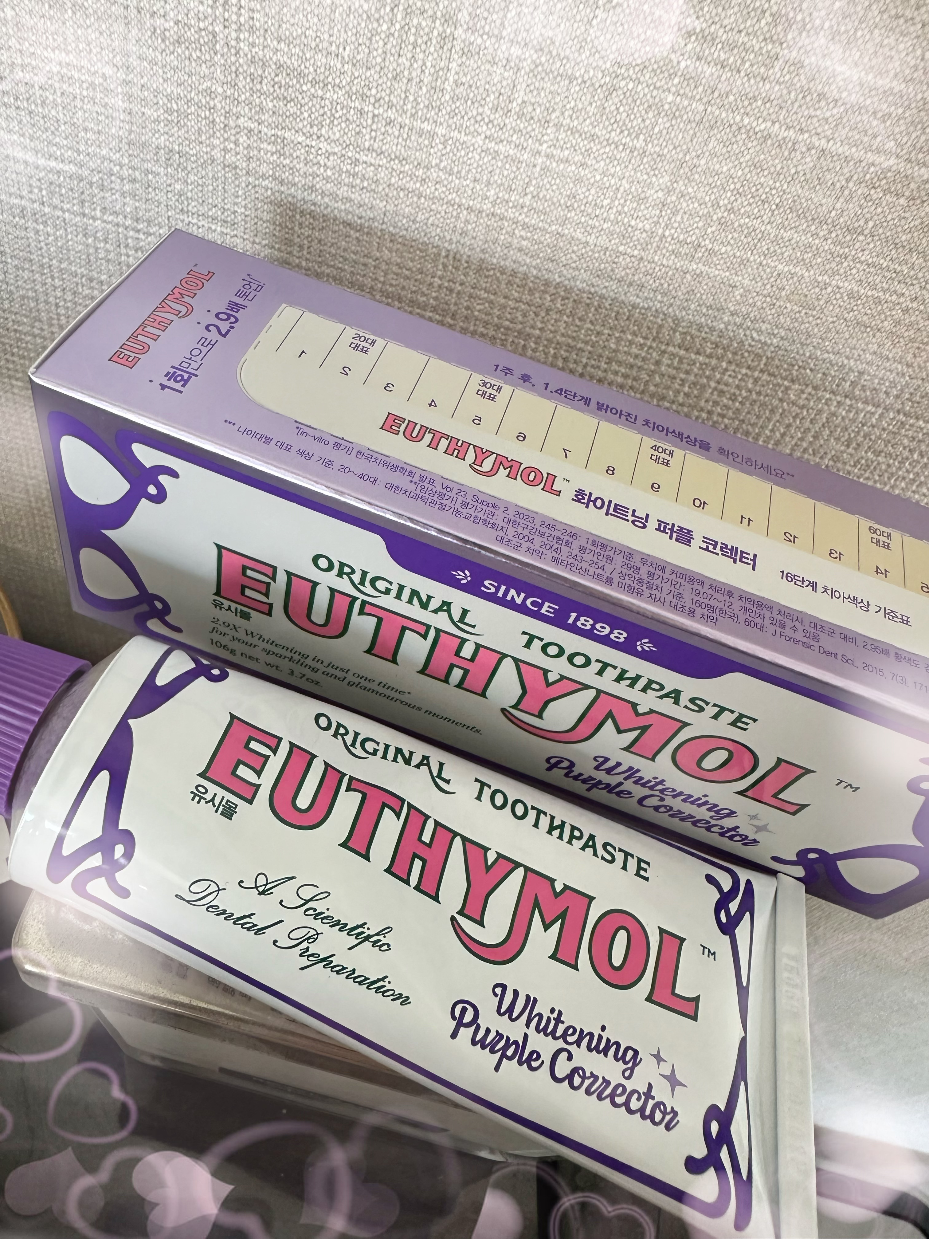 ホワイトパープル歯みがき ピーチフローラルミントの香り/EUTHYMOL/歯磨き粉を使ったクチコミ（2枚目）