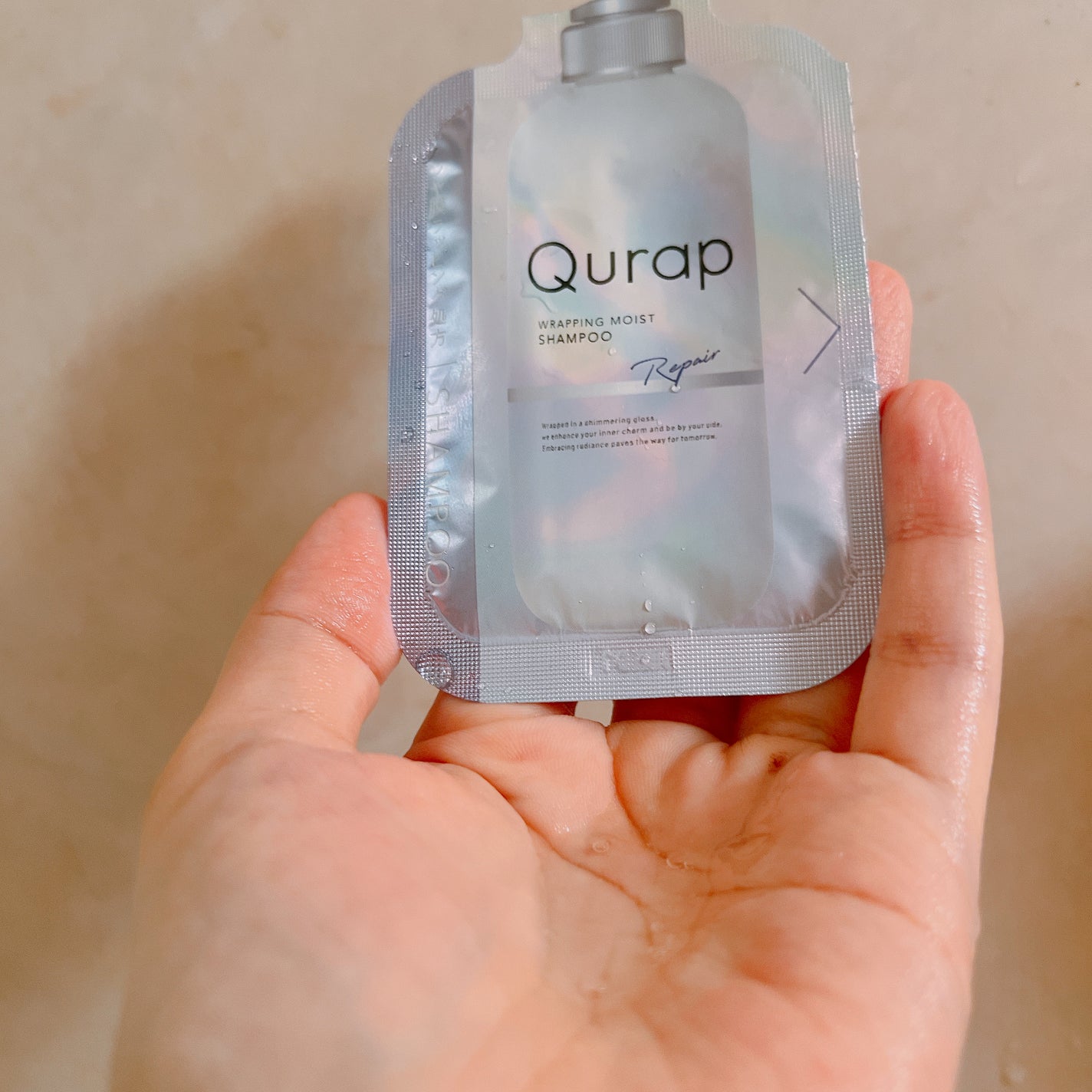 ラッピングモイストシャンプー/トリートメント/Qurap/市販シャンプーを使ったクチコミ(3枚目)