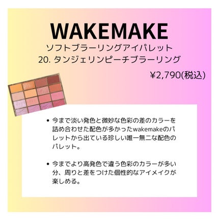 ソフトブラーリングアイパレット/wakemake/アイシャドウパレットを使ったクチコミ(2枚目)