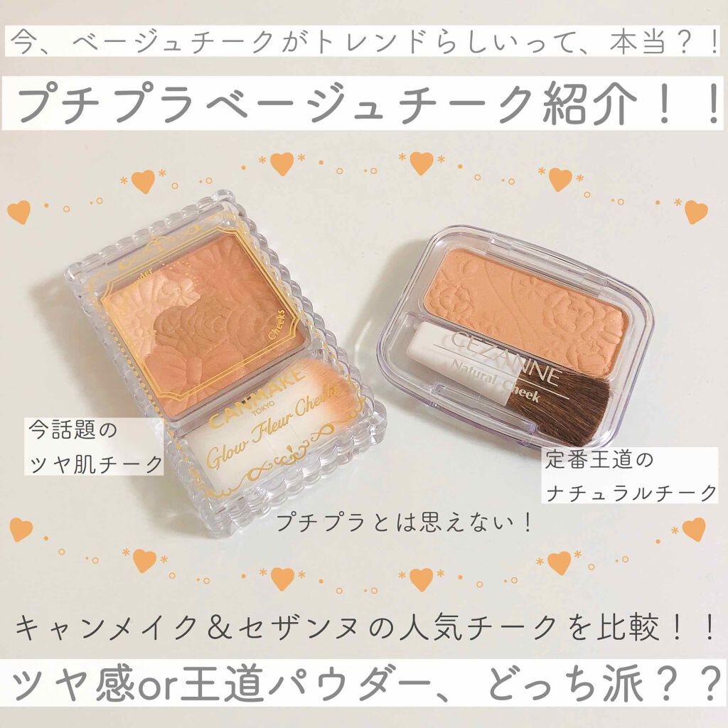 グロウフルールチークス キャンメイクを使った口コミ ベージュチークがトレンドって本当 プチ By こ む ぎ 敏感肌 代後半 Lips