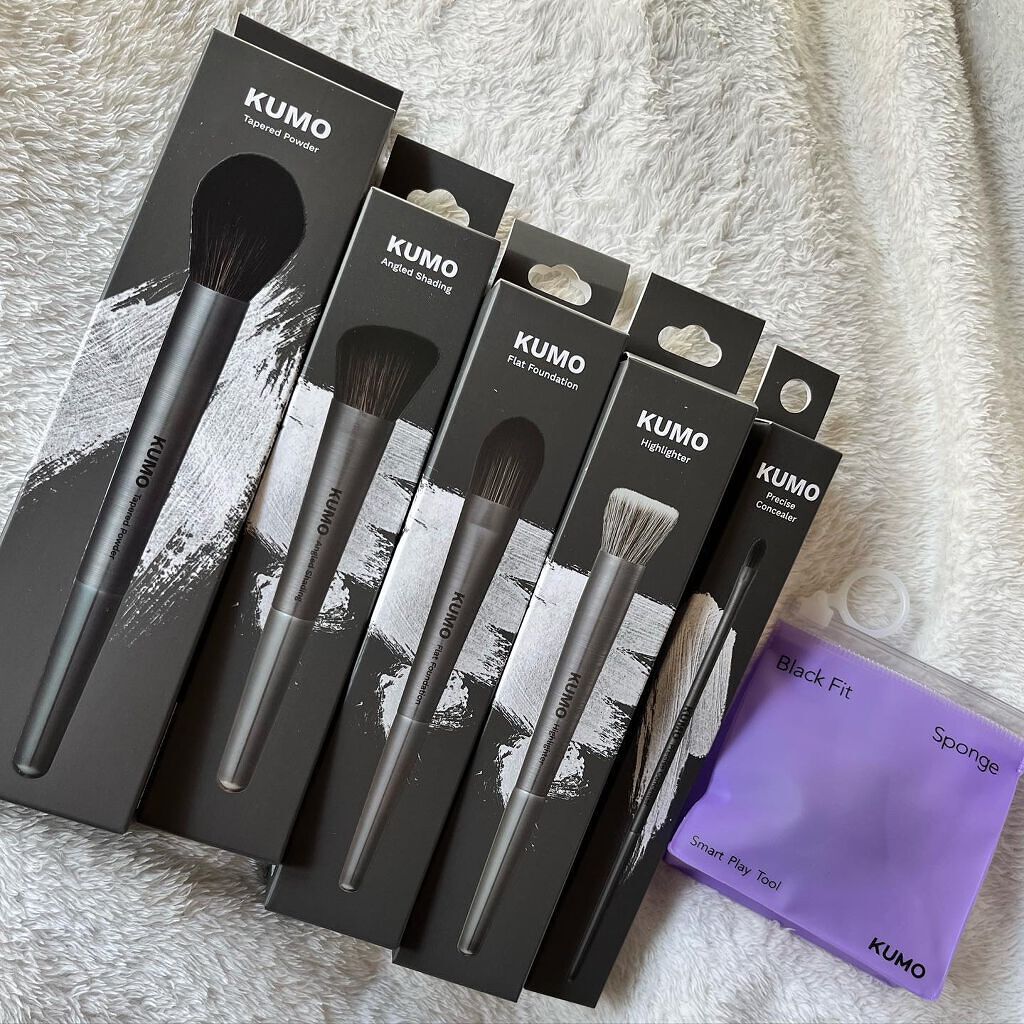 Tapered Powder Brush/KUMO/メイクブラシを使ったクチコミ(2枚目)