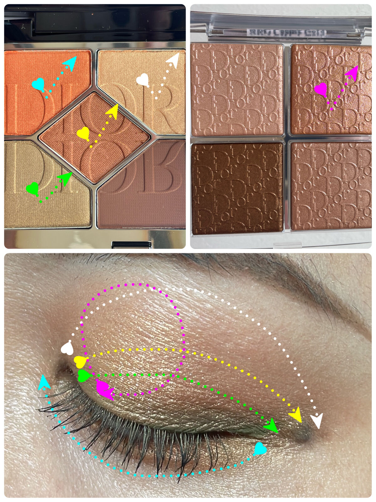 ディオール バックステージ フェイス グロウ パレット/Dior/ハイライトを使ったクチコミ（3枚目）