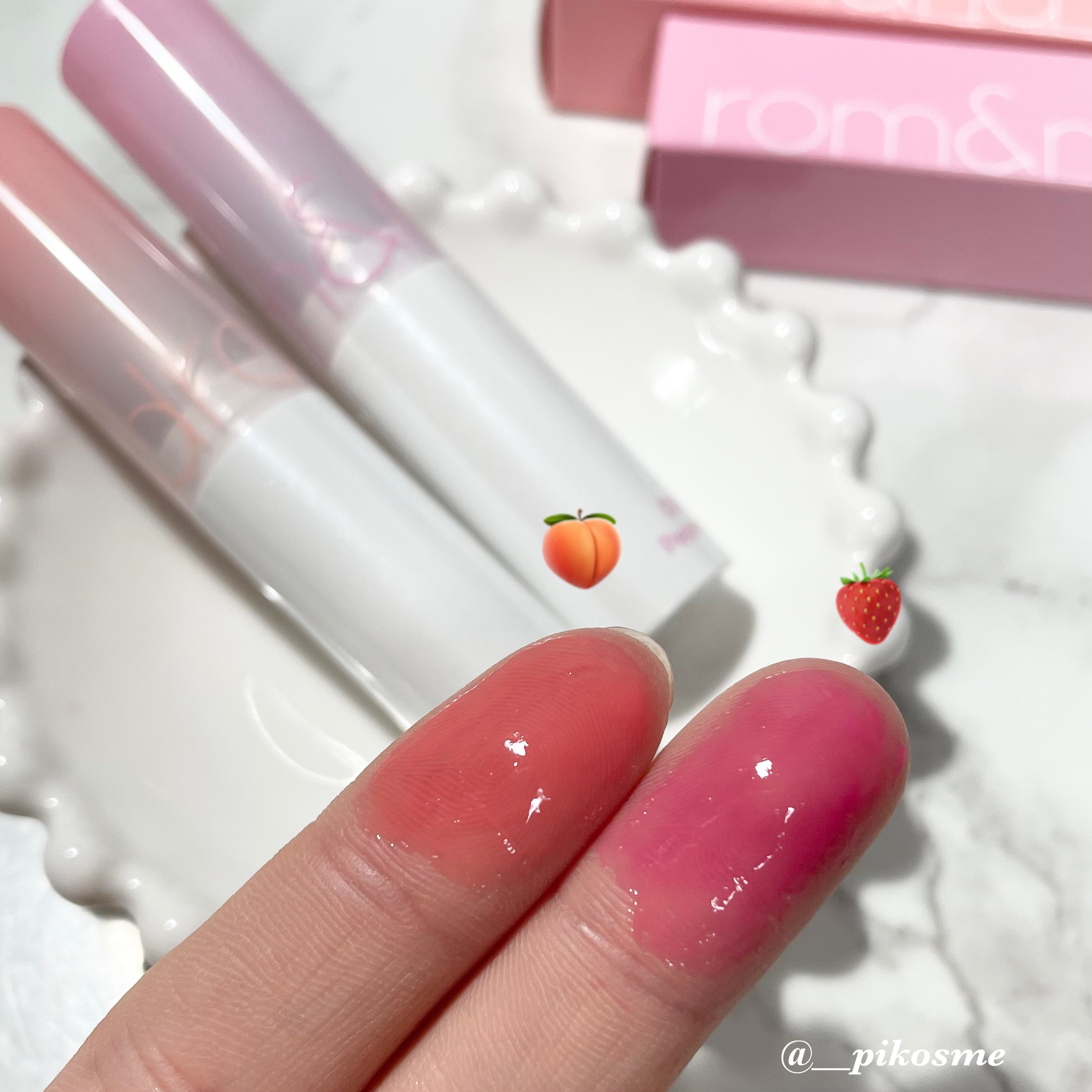 グラスティングメルティングバーム/rom&nd/リップバームを使ったクチコミ（2枚目）