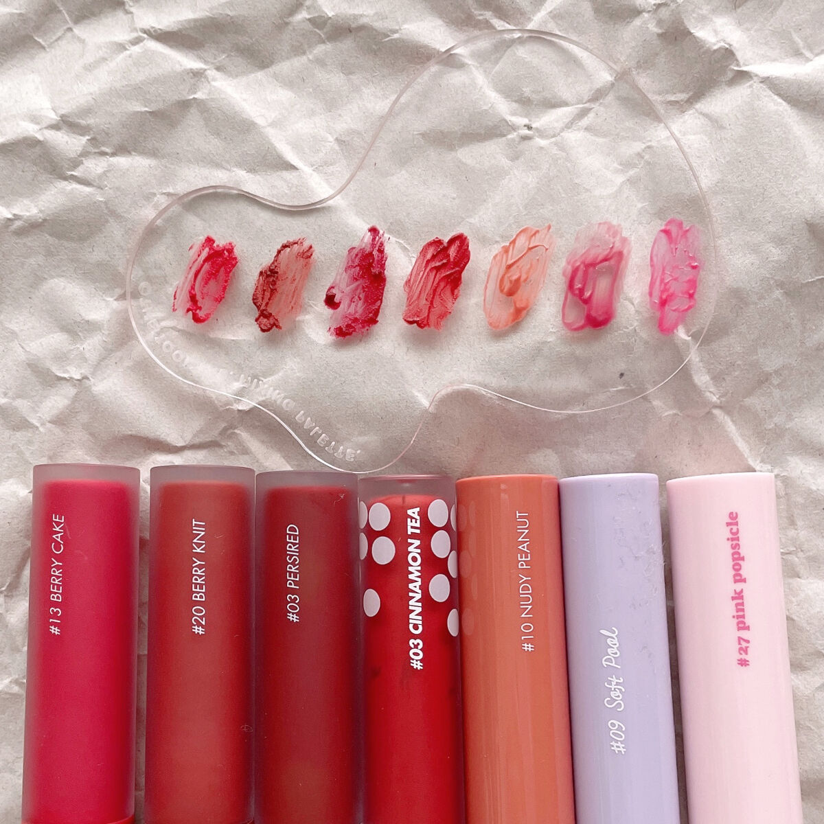 ミルクティーベルベットティント 03 シナモンティー/rom&nd/リップティントを使ったクチコミ（2枚目）