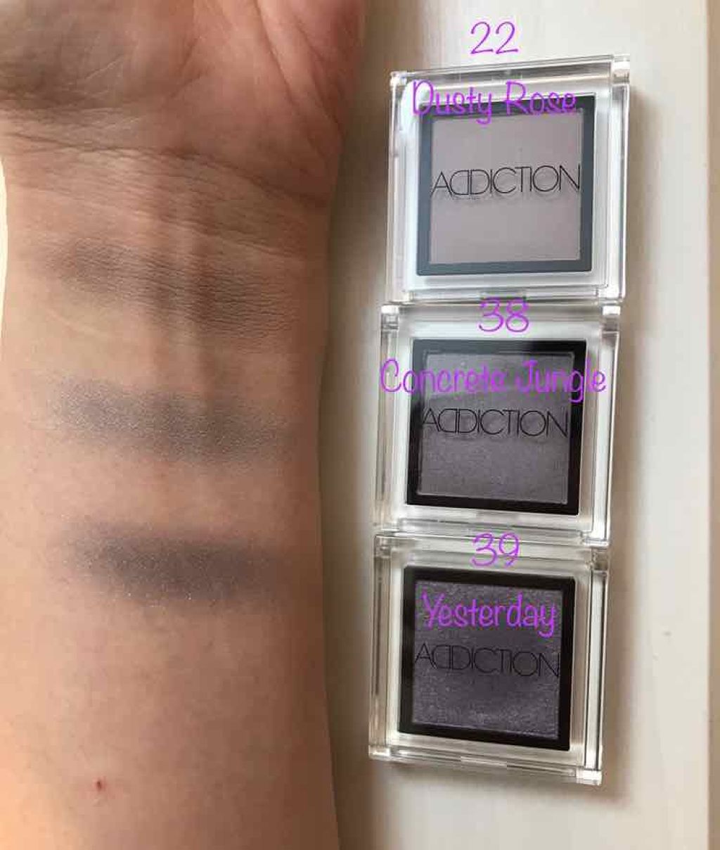 アディクション ザ アイシャドウ 22 Dusty Rose (M) /ADDICTION/単色アイシャドウを使ったクチコミ（2枚目）