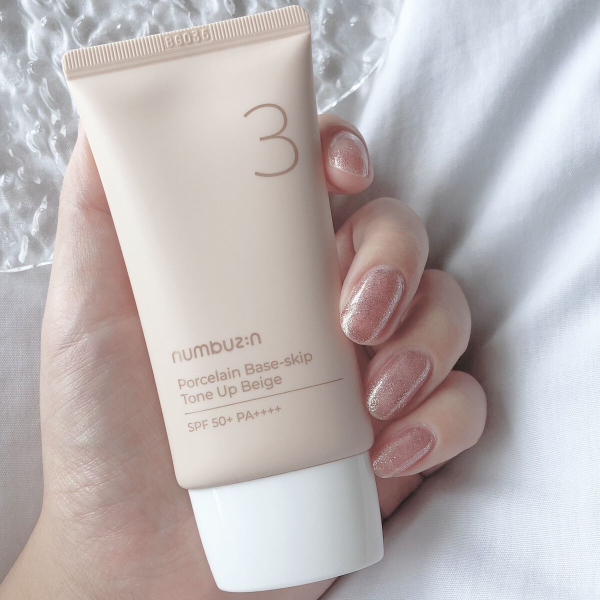 3番 ノーファンデ陶器肌トーンアップクリーム/numbuzin/化粧下地を使ったクチコミ（1枚目）